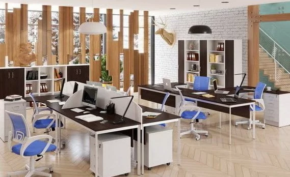 Стол прямой IMAGO-S СП-2SD венге магия белый полуматовый_1