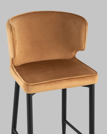 Полубарный стул Матео ножки велюр Терракотовый_6