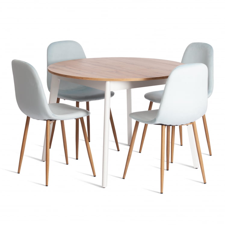 Стул BREEZE (mod. 4724) Велюр/металл , 44 х 53 х 87 см, Aquamarine (аквамарин) HLR16 / натуральный_5