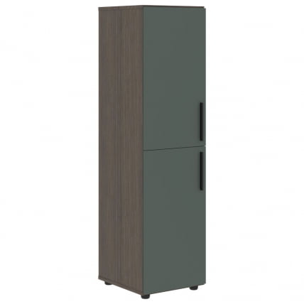 Шкаф-колонка с двумя глухими малыми дверьми (левый) VELION VMCS 40.4 L Нефрит Дуб Сильвер_0