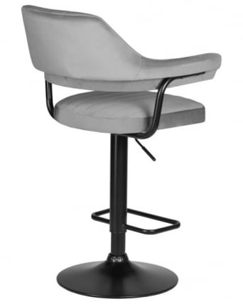 Стул барный DOBRIN CHARLY BLACK (серый велюр (MJ9-75)) 2 шт_4