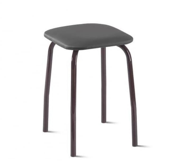 Табурет кухонный 320х320 мм Черный/Металл Коричневый_0