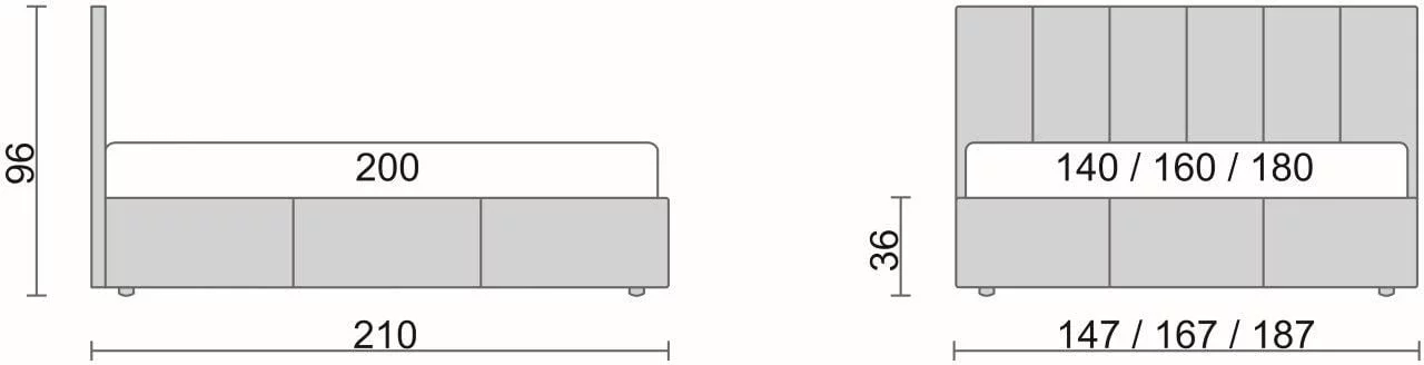 Кровать Julia Бежевый_2