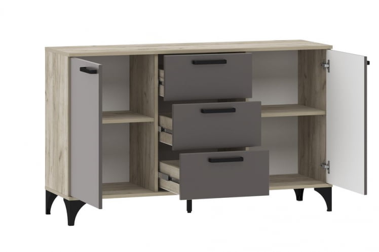 Тумба Марсель НМ 013.79 Софт Графит Дуб Крафт серый_1