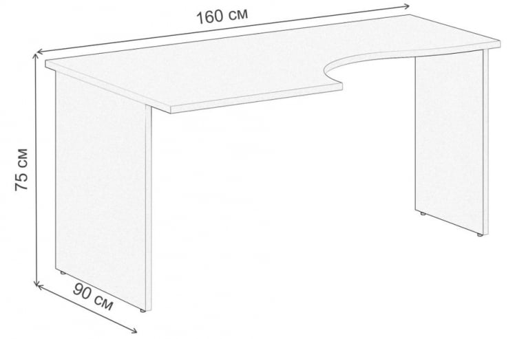 Стол эргономичный левый Sigma SG.422.WH.L Белый_1