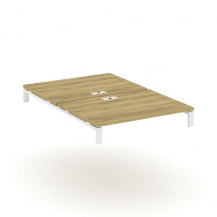 Двойной стол надставка на две опорные тумбы CONCEPT CN.DSN-005 Дуб Винченцо Белый_0