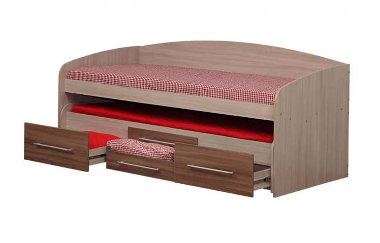 Двухъярусная кровать АДЕЛЬ-5 Ясень шимо темный-светлый_0