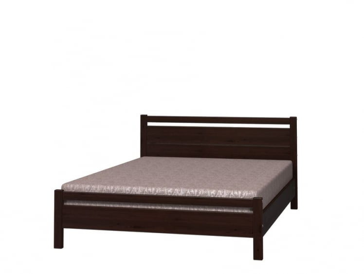 Кровать из массива Вероника 1 200х140 Орех темный_0