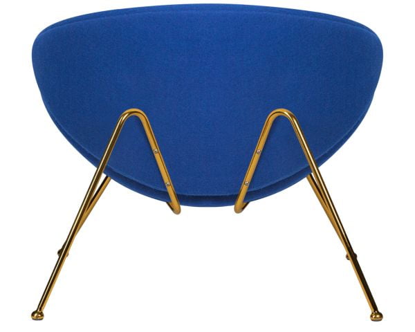 Кресло дизайнерское DOBRIN EMILY (синяя ткань AF6, золотое основание) 2 шт_5