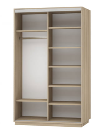 Шкаф-купе двухдверный Экспресс Дуо 1600х2200h Сакура/Дуб сонома_1