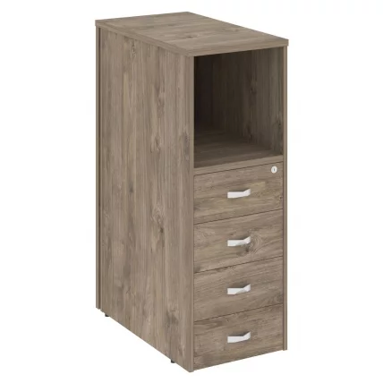 Тумба 4 ящика завершающая, левая ONIX O.R-TV-4(L) Тиквуд Темный_0