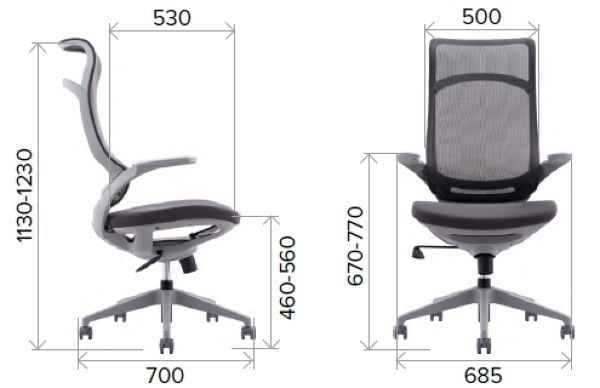 Кресло руководителя Everprof Spirit Сетка Серый_5