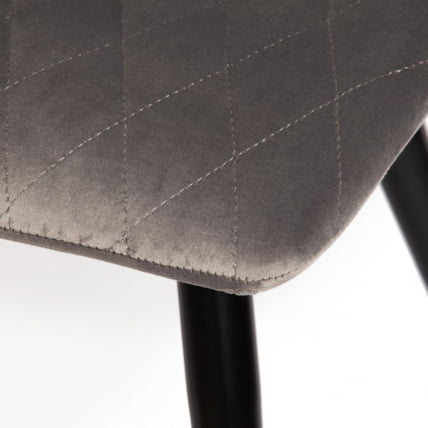 Стул CHILLY X (mod. 7096-1) / 1 шт. в упаковке ткань/металл, 45x53х88 см, высота до сиденья 50 см, серый barkhat 26/черный_7