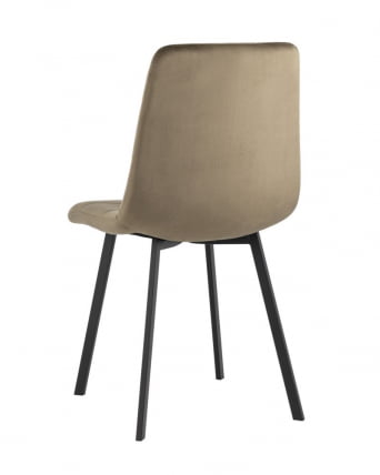 Комплект из четырех стульев Chilly велюр коричневый ножки металл черные_3