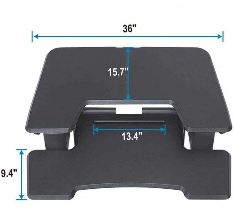 Регулируемая подставка на стол для монитора и ноутбука ERK-CV-PRO36B Черная_8