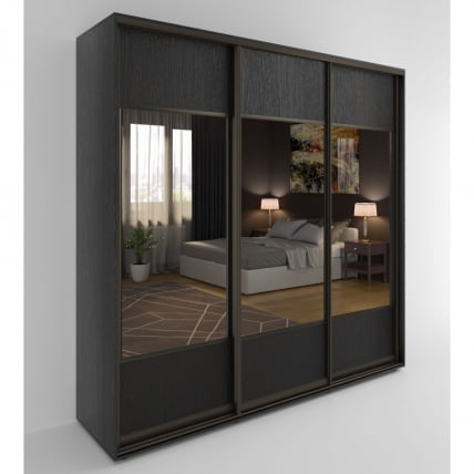 Шкаф-купе 3-х дверный Акцент-Дуэт Д 2100х600 Венге_0