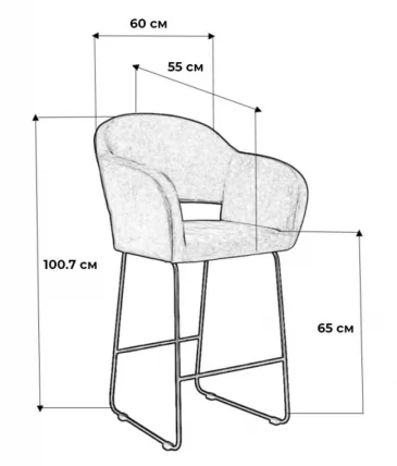 Стул полубарный Oscar (ПБ) Браун/ЛинкЗолот_5