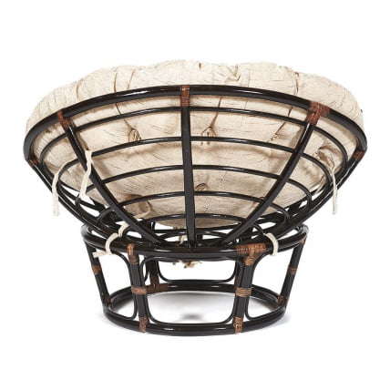 Кресло PAPASAN 23/01 W /с подушкой/ диаметр подушки 129 см, 115х101х104 см, Antique brown (античный черно-коричневый), ткань Старт_4