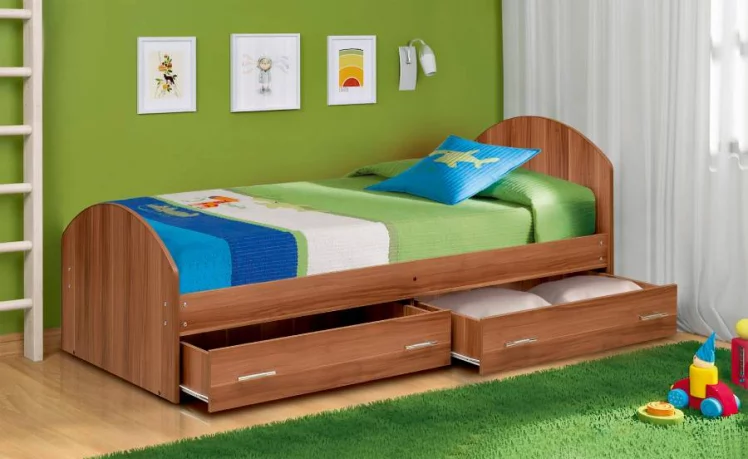 Кровать с ящиками на уголках №2 ЛДСП 700*1900 Белый_0