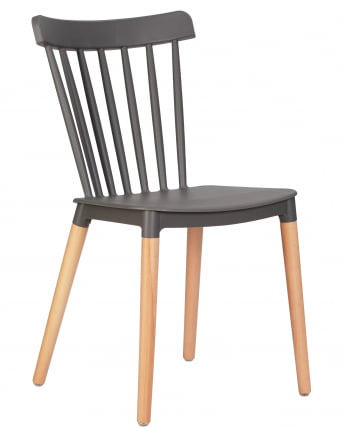 Стул обеденный DOBRIN THEO ножки светлый бук темно-серый GR-04_0