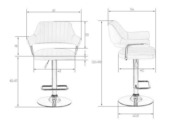 Стул барный DOBRIN CHARLY (серый велюр (MJ9-75)) 2 шт_10