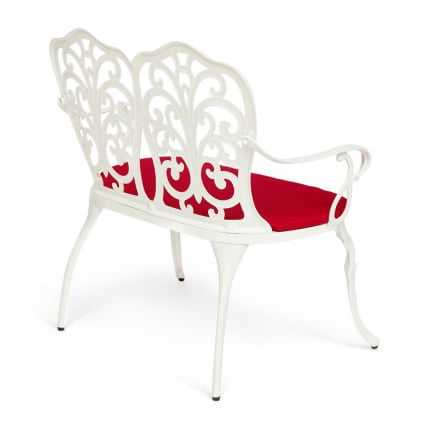 Скамья Secret De Maison Symphonie + подушка алюминиевый сплав, 95*56*92, butter white_1