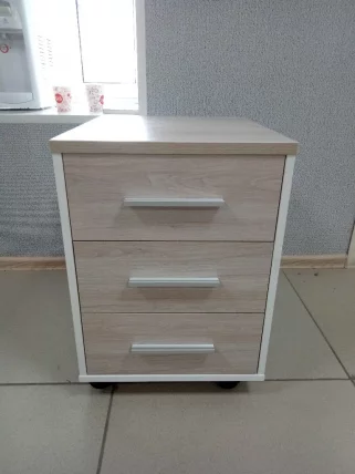 Тумба подкатная Deka 9.05.01 Дуб Сантана светлый/Белый_1