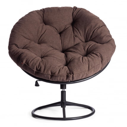 Кресло CLOUDE HOME рогожка/металл, 97х98х90-96см, коричневый, 3М7-147_5