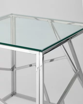 Журнальный столик АРТ ДЕКО 55x55 Серебро_3