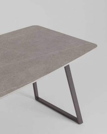 Стол обеденный Vermont 140*80 см керамика темная ножки серые_4