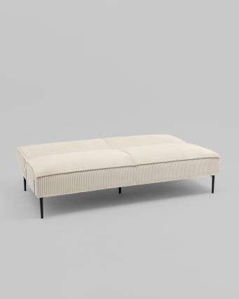 Диван прямой Кассель Д велюр рельефный молочный_5