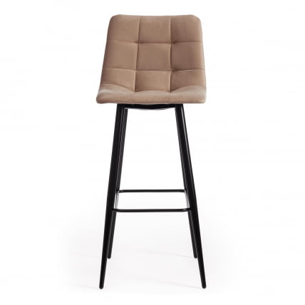 Стул барный CHILLY (mod.7095б) ткань/металл, 53х44х104 см, высота до сиденья 76 см, бежевый barkhat 5/черный_3