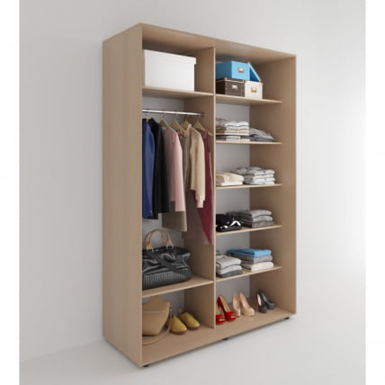 Шкаф-купе 2-х дверный Акцент-Вера ДР 1000х600 Дуб молочный_1