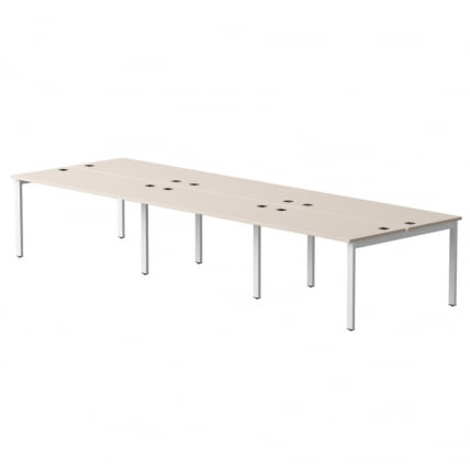 Бенч-система на 6 мест на металлокаркасе, опоры 45 гр Everprof EVO 254S017 (4740) Кашемир Белый_0