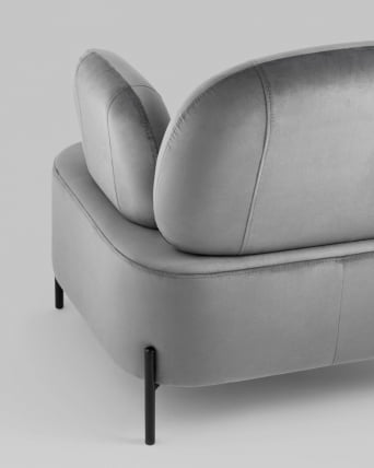 Кресло Кэнди с подлокотниками велюр Серый_6