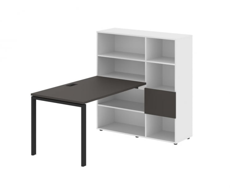 Рабочая станция EDIS EURST 1213 Мокко Черный Белый_0