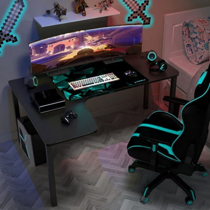 Стол письменный (для компьютера) угловой EUREKA CD-L01L-60B Black_2