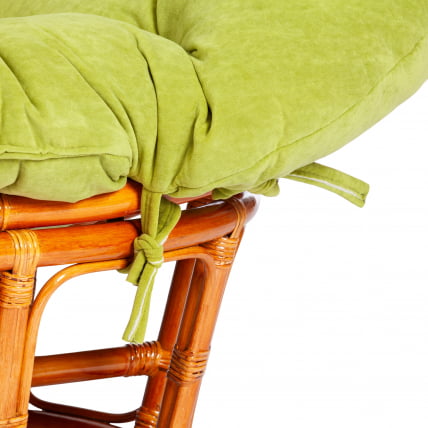 Диван MAMASAN/МАМАСАН 23/02 W /с подушкой/ подушка 182х119 см, 169х102х80 см, Honey (мед), флок, олива, 23_10