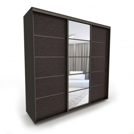 Шкаф-купе 3-х дверный Акцент-Квадро КЛ 1500х600 Венге/Бронза_0