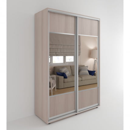 Шкаф-купе 2-х дверный Акцент-Дуэт Д 1000х600 Ясень шимо светлый_0