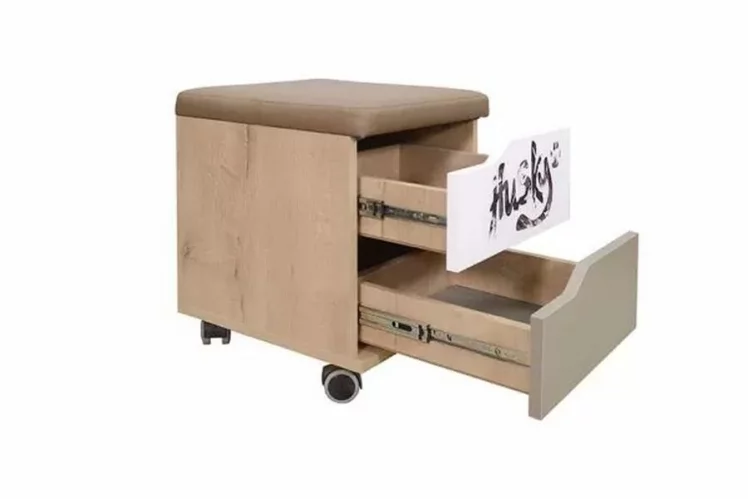 Тумба Хаски 52 Дуб Ирландский Мокко Белый_1