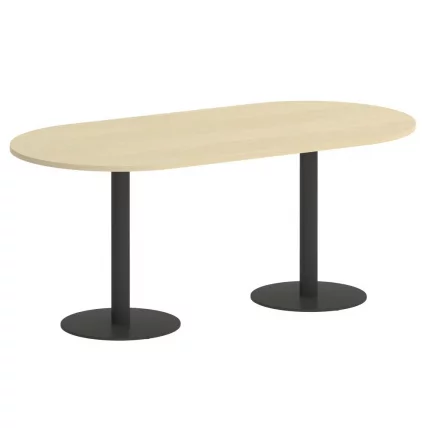 Стол овальный HOME OFFICE VR.SP-5-180.1 Клен/Антрацит металл_0