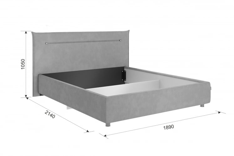 Кровать 1.6 Альба с подъем. механизмом ZP.KM1.6-15 медовый (велюр)_5