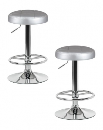 Табурет барный DOBRIN BRUNO (серебряный) 2 шт_0