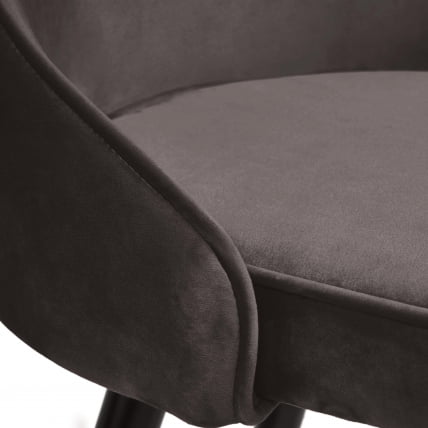 Стул барный KISH (mod. 714) ткань/металл, 50х57х110 см, высота до сиденья 78 см, темно-серый barkhat 14/черный_3