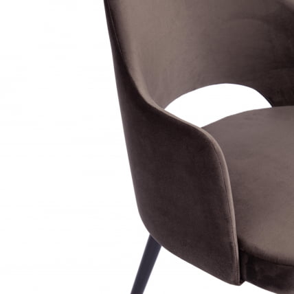 Кресло VALKYRIA 2 (mod. 718) ткань/металл, 55х55х80 см, высота до сиденья 48 см, темно-серый barkhat 14/черный_6