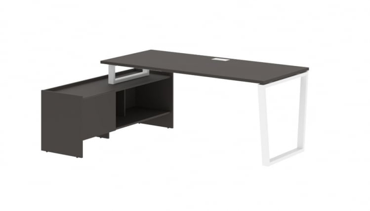 Стол с тумбой EDIS EVCT 19814 Мокко Белый_0