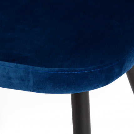 Стул MELODY (mod. 4997) металл/вельвет, 52х49х78см, темно-синий/черные ножки_7