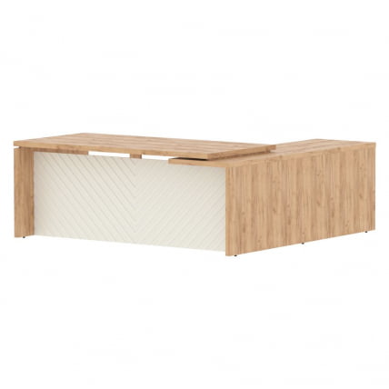 Стол руководителя левый Torr LUX TLCT 2020 L Дуб Бофорд Латте_0