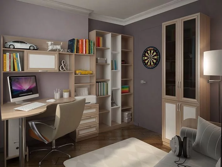 Подростковая Ostin №1 Ясень шимо светлый/белый_0